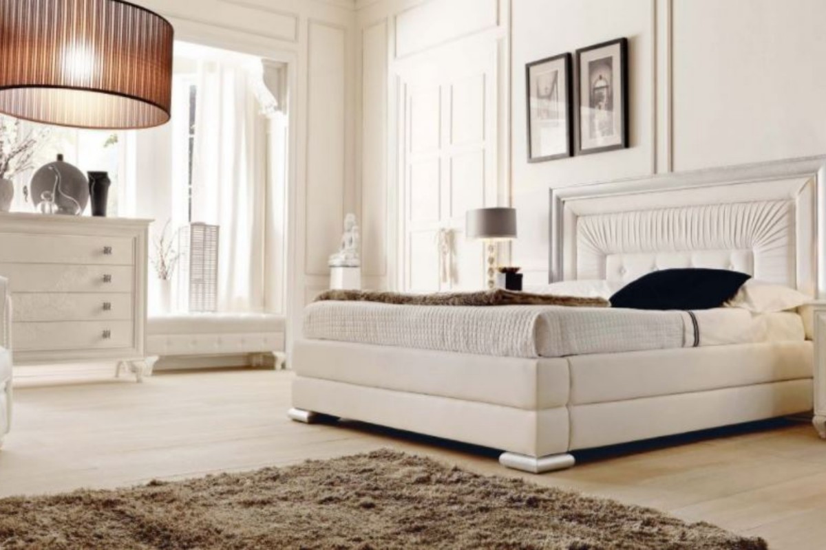 Dormitoare clasice albe de lux - Mobila dormitor Italia