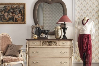 Mobilier dormitor clasic din lemn Francesco Pasi - Paturi tapitate