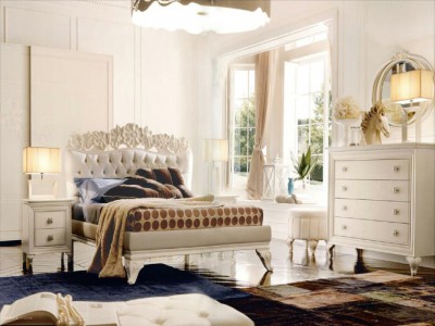 Mobilier dormitor clasic de lux Amelie Alb
