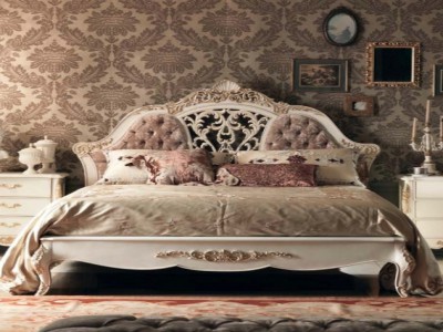 Pat dormitor clasic din lemn pret - Mobila dormitor de lux Italia
