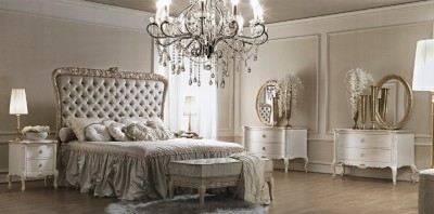 Pat tapitat de lux mobilier dormitor clasic artemisia
